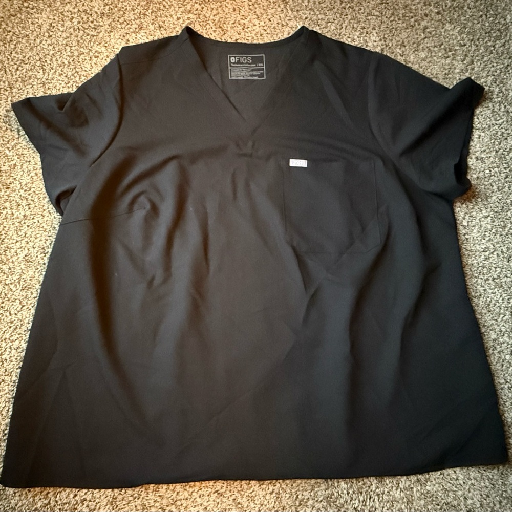 FIGS Black scrub top plus size 5XL